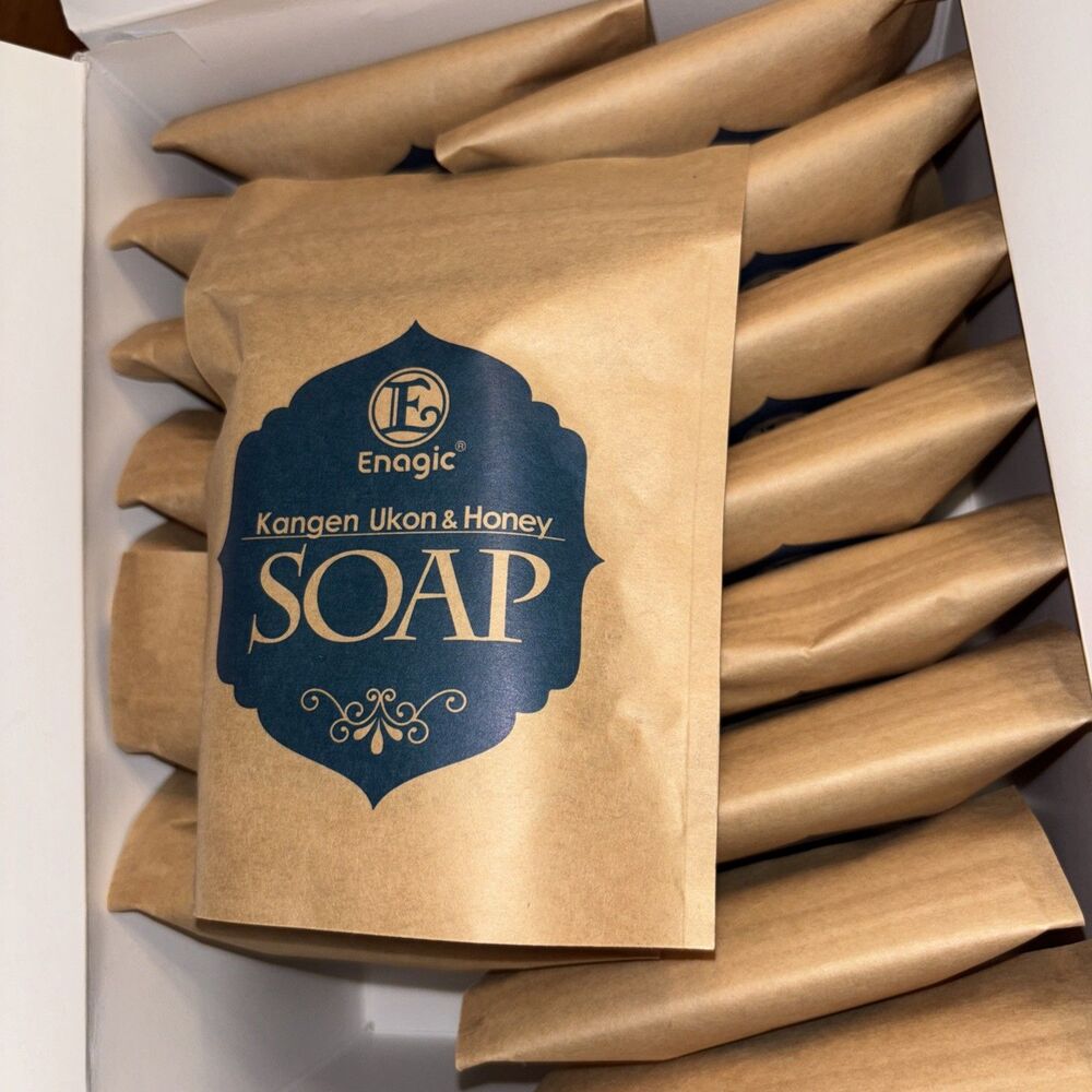Enagic - Kangen Ukon & Honey Soap Box of 16 - 3oz  Bars or (80g)/bar - New - Picture 3 of 4